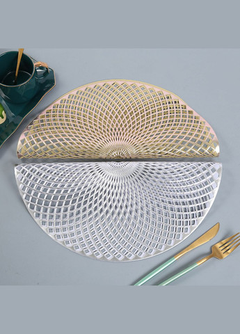 Серветка сервірувальна 5471 38 см срібляста No Brand (364502246)