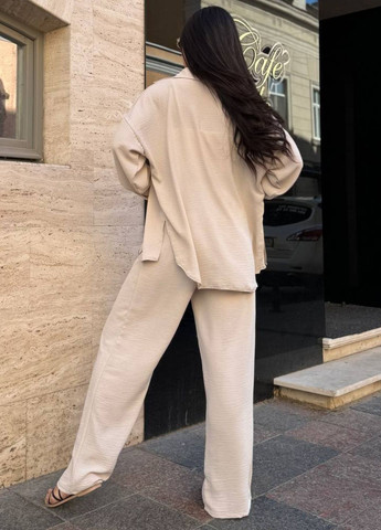 Костюм-двойка: свободная рубашка и брюки палаццо Україна (328432644)