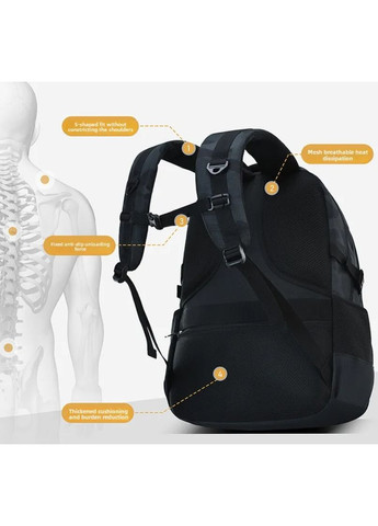 Рюкзак міський чоловічий для подорожей та туризму, місткий рюкзак. Сірий No Brand (358932557)