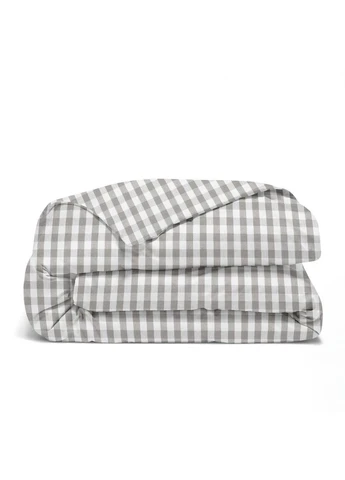 Сімейна постільна білизна з простирадлом на резинці TAUPE CHECK (4822052403945) Cosas (393213470)