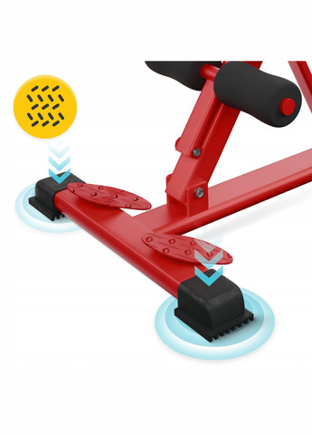 Скамья для гиперэкстензии регулируемая Red/Black (P-5905973402682) 4FIZJO (332887748)