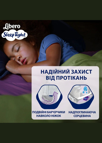 Подгузники-трусики Sleep Tight 9 (22-37 кг), 10 шт. Libero (327223291)
