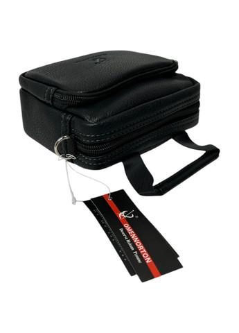 Мужская сумка из эко-кожи Omennorton 610 черная 15х12х6 No Brand (371681870)