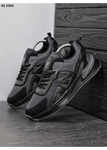 Черные демисезонные кроссовки мужские new balance running black нью беланс No Brand