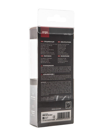 Наушники VM-730 Type-C Black Ergo (330829815)