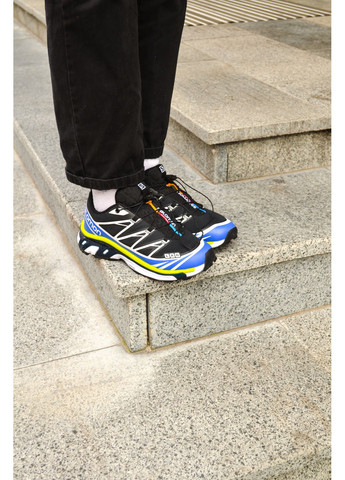 Черные демисезонные кроссовки мужские salomon xt-6 black blue саломон xt-6 No Brand