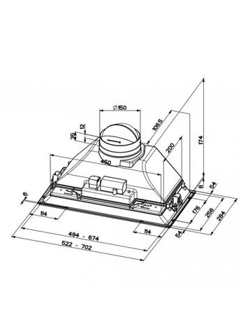 Встраиваемая вытяжка INKA SMART C LG A70 (305.0599.306) Faber (314863681)