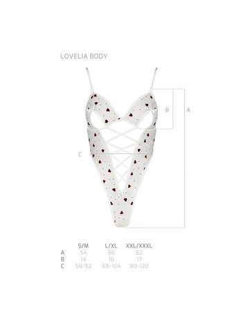 Вишукане боді — Lovelia Body White, з малюнком та спокусливими вирізами Passion (334305582)