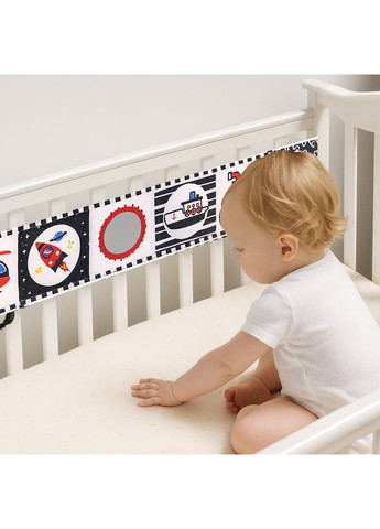 Розвивальна книга розкладачка Монтессорі з безпечним дзеркалом, 81 см No Brand (366304297)