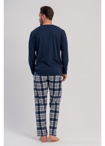 Піжама бавовняна чоловіча великого розміру (лонгслів, штани) Vienetta (358548079)