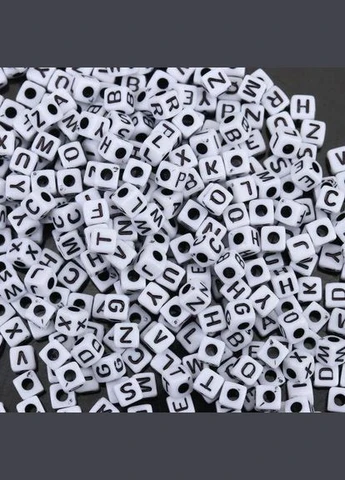 Пластиковая бусина Буква английского алфавита чёрный 5 мм x 5 мм Finding (316248746)