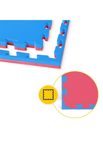 Мат-пазл (ласточкин хвіст) Mat Puzzle EVA 100 x 100 x 4 cм Blue/Red () 4FIZJO P-5907739310668 (275653989)