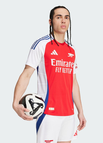 Красный демисезонный спортивный лонгслив adidas с логотипом