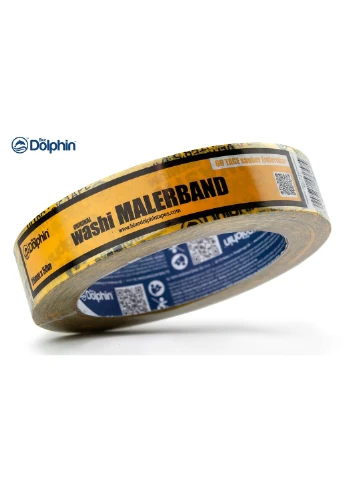 Малярська стрічка (скотч) Blue WASHI XF7 рисовий папір 25 мм х 50 м Dolphin (392073604)