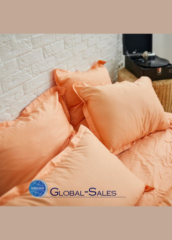 Сатиновая Гладкая Семейная Персиковое постельное белье Calippo 150*220см Calipso (316633038)