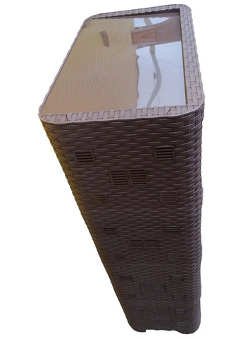 Етажерка пластикова "Ротанг" на 5 ярусів коричнева Полімер Гарант (351902614)