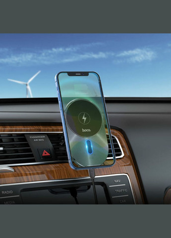 Автотримач для телефона з БЗП magnetic wireless fast charging car holder Hoco CA91 Magic (347333025)