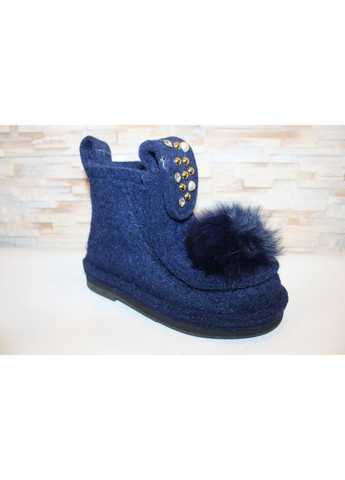 Уггі бурки жіночі зимові сині No Brand Уггі жіночі зимові (368556859)