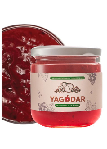 4 джеми: ПорічкаГруша + Малина-Апельсин + Мандарин-Апельсин + Ананас YAGODAR (309003965)