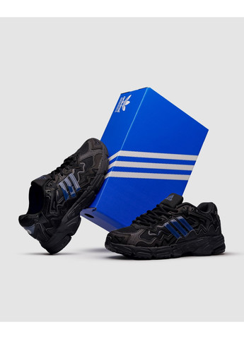 Чорні Осінні кросівки чоловічі adidas response cl bad bunny black blue адідас респонс No Brand