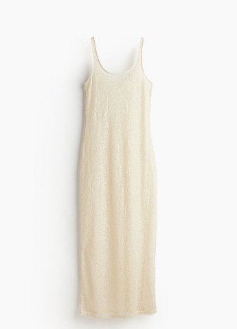 Светло-бежевое пляжное платье H&M однотонное