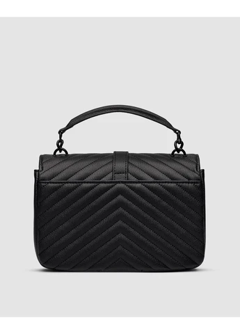 Сумка Saint Laurent College Medium in Quilted Leather Black / Black Ів Сен-Лоран (377507468)