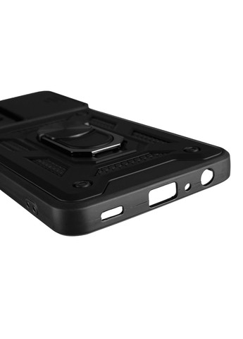 Чехол для Galaxy A52s (SM-A528) бронированный с кольцом со шторкой на камеру на самсунг а52с чёрный rg1 Samsung (366022170)