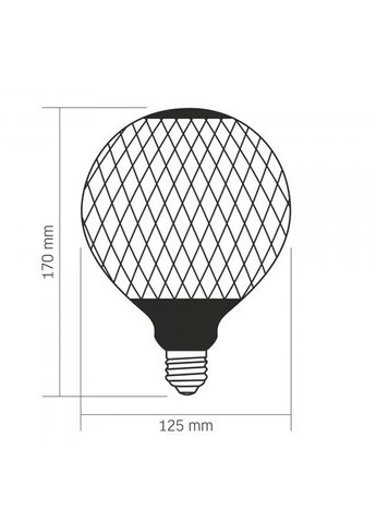 LED лампа Filament VLDG125BP 6W E27 1800K Black Magician net (VL-DG125BP) Videx (305756239)
