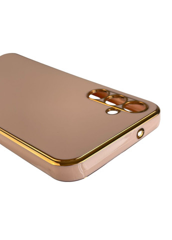 Чехол для Galaxy A14 4G SM-A145F с золотой окантовкой с защитой камеры на самсунг а14 пудровый Samsung (366019912)