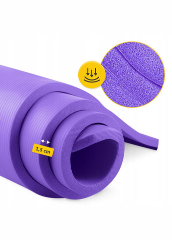 Килимок (мат) спортивний NBR 180 x 60 x 1.5 см для йоги та фітнесу Violet () 4FIZJO P-5907739311542 (346530222)