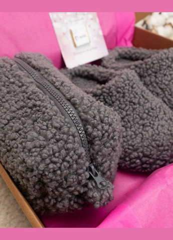 Подарочный набор Тедди тапочки та косметичка Графит Maybel (304392832)