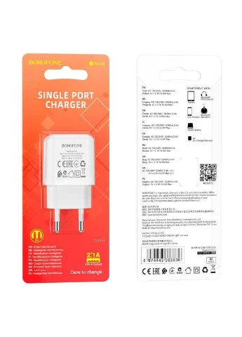 Сетевое зарядное устройство BA64A |USB, 2.1A| Borofone (337351520)