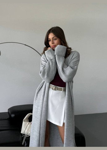 Серый демисезонный кардиган MonCher