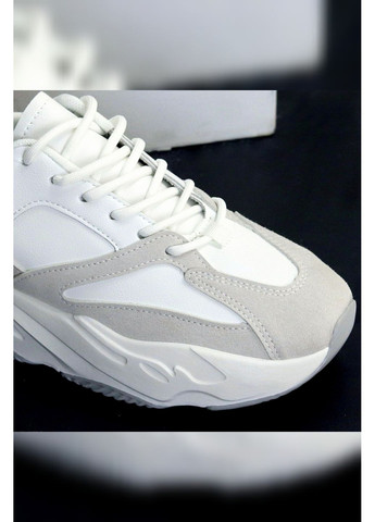 Женские кроссовки с бело-серыми вставками из кожи и замши Stilli Кросівки белые лето (355889303)