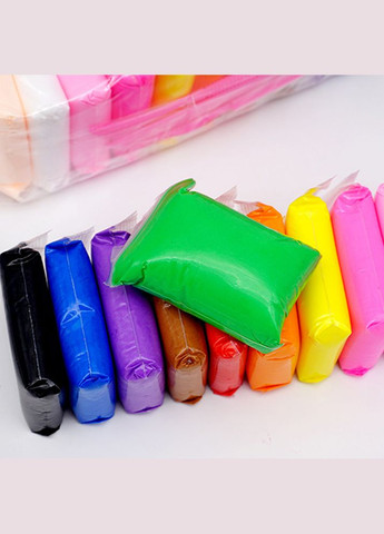 Легкий застигаючий пластилін 5D (Super light clay або modelin) для ліплення та моделювання 12 кольорів Worison (322635085)