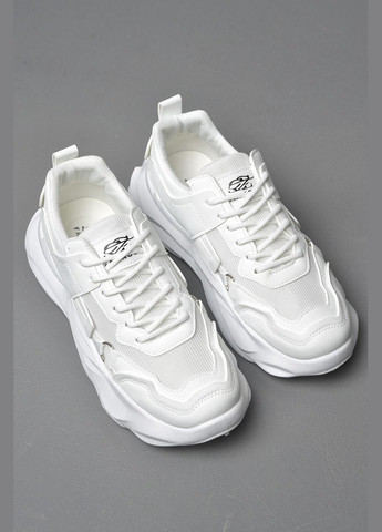 Белые демисезонные кроссовки мужские белого цвета на шнуровке Let's Shop