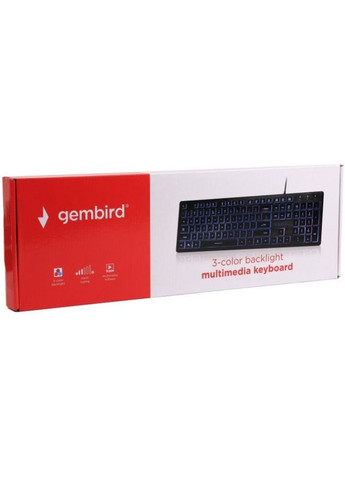 Клавиатура проводная KB-UML3-01-UA USB Black с подсветкой Gembird (339085890)