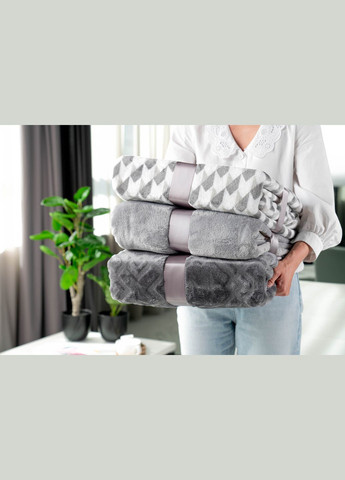 Плед Flannel серый 100% полиэстер ART0203SB Ardesto (335079468)