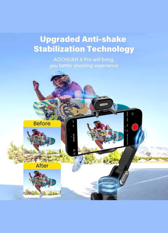 Трехосный стабилизатор Professional Gimbal Stabilizer для Smartphone SMART X Pro AI Black Aochuan (315481545)