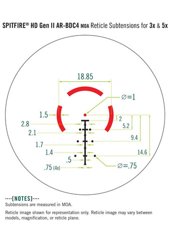 Прицел оптический Spitfire 3x Prism II Scope AR-BDC4 Reticle Vortex (367586999)