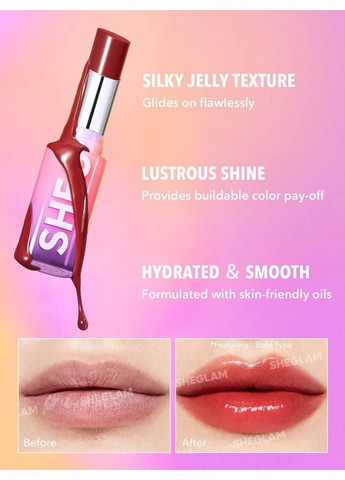 Помада для губ глянцевая Mirror Kiss High-Shine Lipstick 2.9 г Vibe Check Sheglam (317575093)