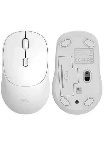 Миша безпровідна WIWU WM112 104,3х61,4х37,3 мм пластик біла No Brand (402119697)