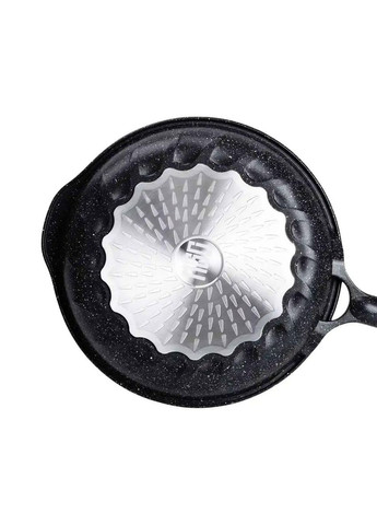 Алюмінієва сковорода 2,8 л з мармуровим покриттям антипригарним Ø 28 см товсте дно чорний HP-4-420B MGC (370800709)