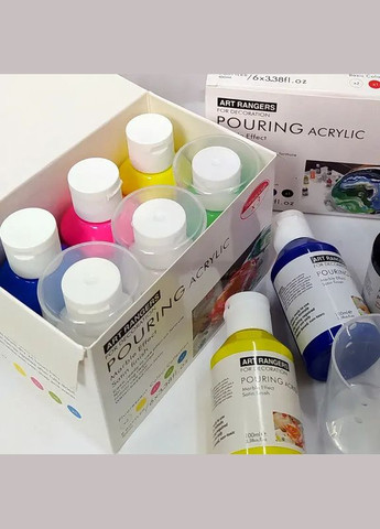 Рідкий акрил для мармурового ефекту 5 кольорів по 100 ml Art Rangers (322772736)