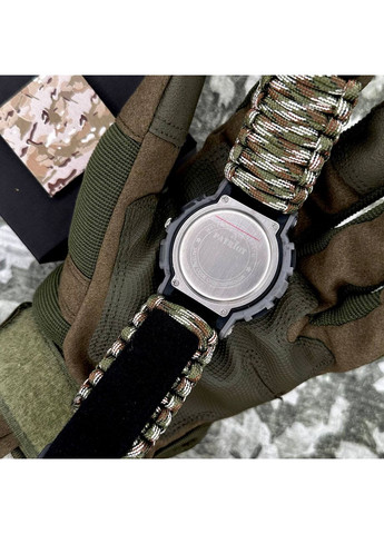 Наручний годинник сірий камуфляж спортивний для чоловіків з будильником і секундоміром ProDobro (367267644)