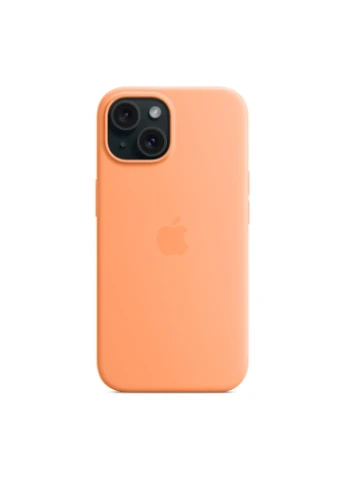 Чохол до мобільного телефона iPhone 15 Silicone Case with MagSafe Orange Sorbet (MT0W3ZM/A) Apple (386196504)