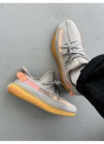 Серые демисезонные кроссовки мужские и женские adidas yeezy boost 350 v2 trfrm | адидас изи буст 350 серые No Brand