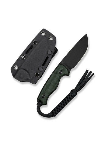Ніж фіксований тактичний Timberbark, (8.1 см) 14C28N / Micarta темно-зелений Civivi (385893081)