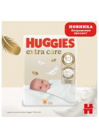Подгузники Extra Care Size Размер 4 (8-16 кг) 76 шт (5029053583167) Huggies Extra Care Size Розмір 4 (8-16 кг) 76 шт (401756178)