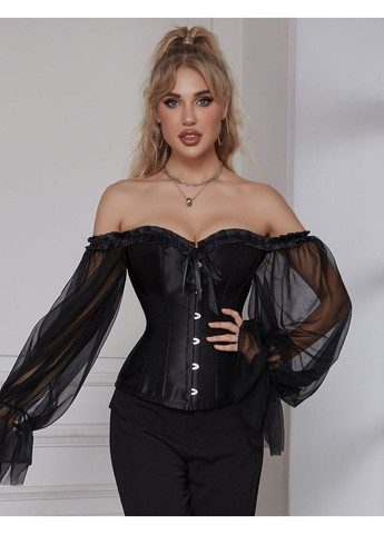 Корсет с рукавами Star Night 12 Plastic Bones на завязках лентах, черный, XS No Brand (369636872)